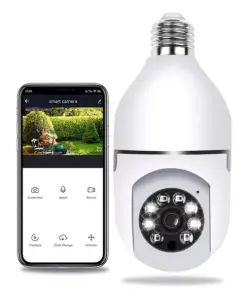 PTZ E27 Bulb Wireless Security Camera