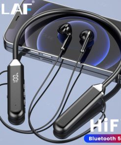 LED Display Wireless Neckband Bluetooth Headphones
