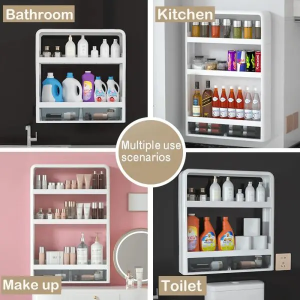 Big Size Multifunctional Storage Rack – Kitchen & Bathroom Organizer thumbnail