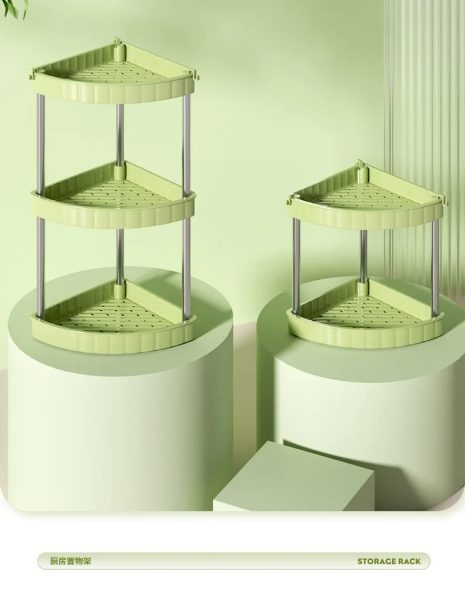 4 Layer Corner Trolly Rack Multifunctional Corner Storage Rack for ...