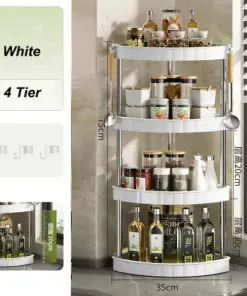 4 Layer Corner Trolly Rack Multifunctional Corner Storage Rack for Every Home