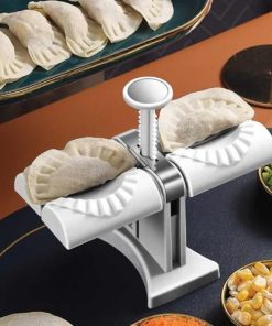Double Head Automatic Dumpling Maker – Food-Grade ABS Dumpling Press for Dumplings, Momos & Ravioli (Wrap Two at a Time)