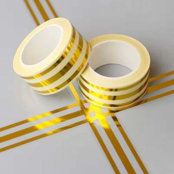 1 Roll Golden Self Adhesive Tile Gap Filler Tape – Waterproof Decorative Wall & Floor Strip for Seam Cover, Cabinet & Home Decor (1 Roll)