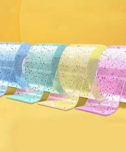1 Pcs Colorful Glitter Nano Bubble Tape – Double-Sided Sticky Blowable Bubble Tape for DIY Crafts, Stress Relief Toys & Creative Fun Activities