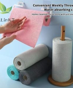 Cleaning Cloth Roll Durable Reusable Dish Towel For Kitchen Greaseproof And Quick Drying Microfiber Hand-tear Rags
