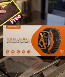 KW23 Ultra3 Smartwatch with 3 Straps (Free Long Premium wallet)