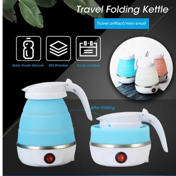 600ML Foldable Electric Travel Kettle Portable Water Boiler For Home Hotel Camping Use Fast Heating Mini Tea Maker Pot