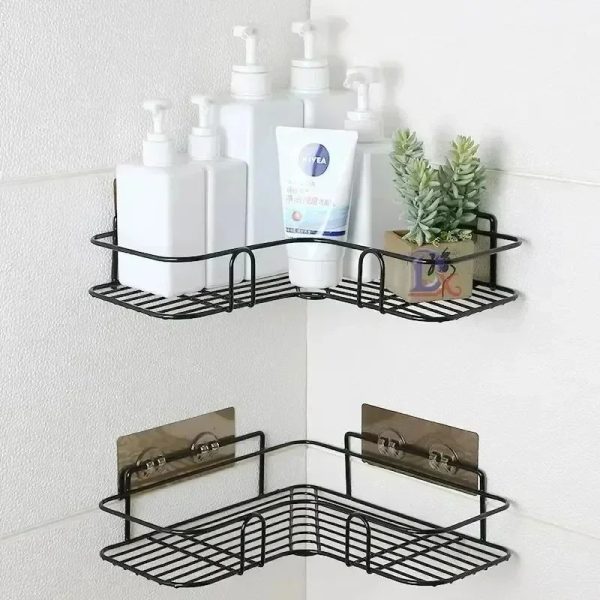 1 Pcs Stainless Steel Bathroom Corner Shelf – Wall Mounted Rustproof Storage Rack for Shower & Kitchen