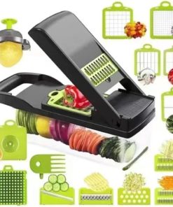 16-in-1 Vegetable Cutter & Grater – Multi-Function Slicer, Shredder & Chopper for Tomato, Carrot, Onion, Cheese & More