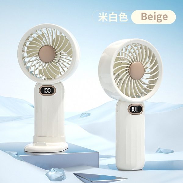 NEW MEET SUN 100-Speed Handheld Portable Fan – Double Battery Cooling Fan with Digital Display, Adjustable Mini Desk & Travel Fan