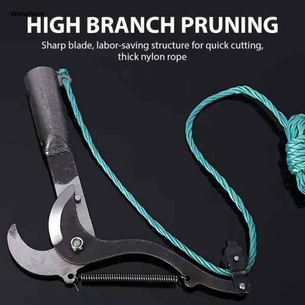 High-Altitude Extension Pruner Tree Trimmer – Adjustable Branch Cutter & Fruit Picking Tool with Cord for Garden Use