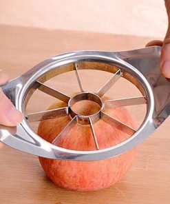 Stainless Steel Apple Cutter with Comfort Handle – 8 Blade Fruit & Vegetable Slicer, Ultra Sharp Kitchen Gadget for Easy Fruit Cutting