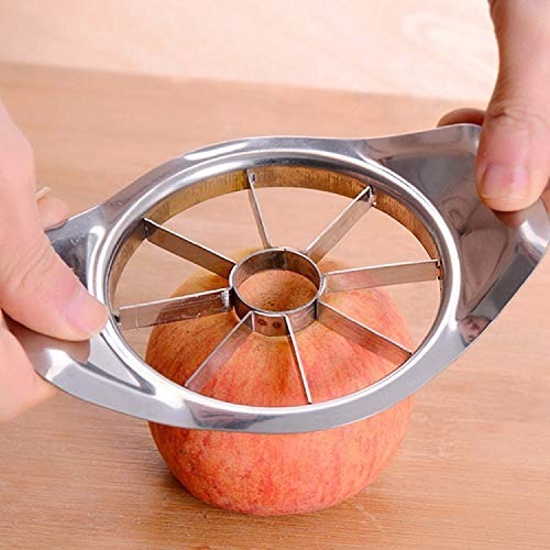 Stainless Steel Apple Cutter with Comfort Handle – 8 Blade Fruit & Vegetable Slicer, Ultra Sharp Kitchen Gadget for Easy Fruit Cutting