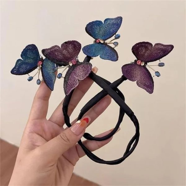 Elegant Lazy Hair Curler Bun Maker – Double Butterfly French Twist Hair Clip, Stylish Bun Styling Tool for Women & Girls (Party & Casual Use)