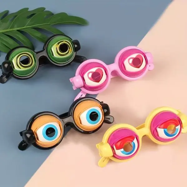 Crazy Eyes Funny Party Glasses – Blinking Novelty Prank Eyewear for Kids & Adults, Party Gag Gift & Costume Accessory