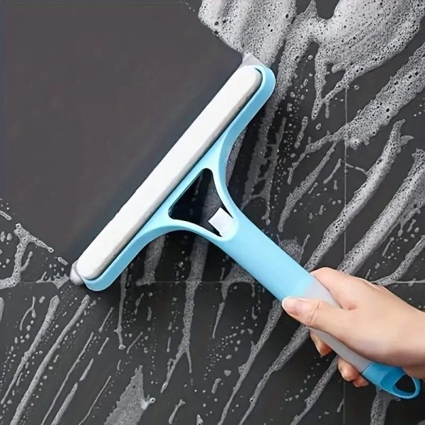 Multi-Function 3-in-1 Glass Cleaner Wiper – Window Squeegee with Spray Bottle & Microfiber Scrub for Mirror, Car & Household Use