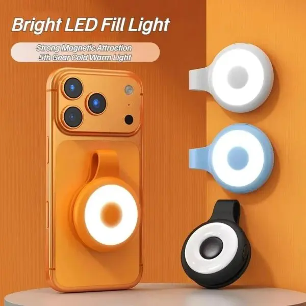 Smartphone Magnetic Fill Light – Portable Mini Selfie Ring Light for Photography, Video Recording, Live Streaming & Video Calls