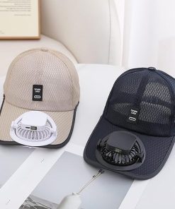 Solar Powered Fan Hat for Men & Women – USB Rechargeable Cooling Baseball Cap with Adjustable 3-Speed Fan & UPF50+ Sun Protection for Travel, Gardening, Fishing & Outdoor Activities
