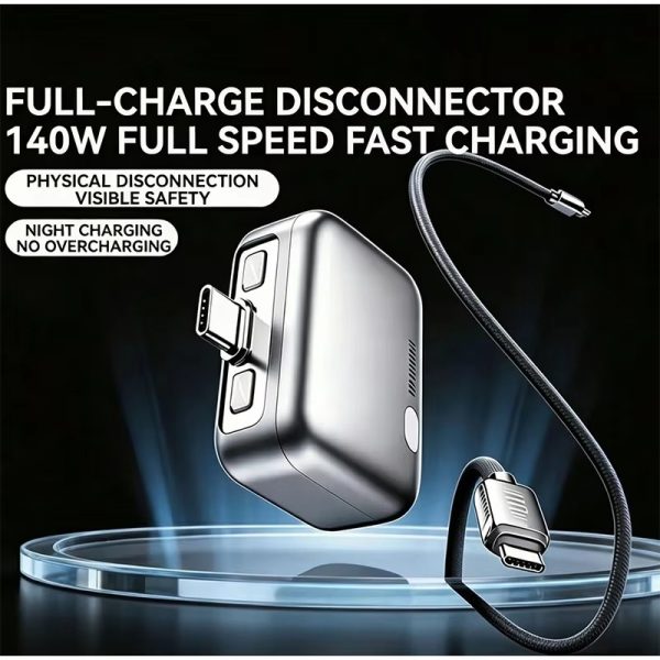 140W Smart Auto Cut-Off Charger Adapter – Universal Fast Charging Safety Protector with Overcharge Prevention for Smartphones, Tablets, Laptops & USB Devices