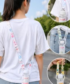 2-in-1 Portable Water Bottle Shoulder Strap – Adjustable Crossbody Drink Carrier with Secure Bottle Holder for Mineral Water, Sports Bottles & Outdoor Travel
