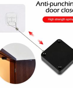 Punch-Free Automatic Sensor Door Closer – No-Drill Adjustable Door Closing System with Drawstring for Home, Office & Interior Doors
