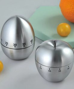 Premium Stainless Steel Mechanical Kitchen Timer – 60 Minute Manual Countdown Alarm Clock for Cooking, Baking, Study, Workout & Time Management