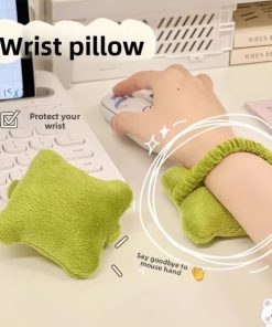 2 Pcs Ergonomic Wearable Wrist Rest Cushion – Soft PP Cotton Mouse & Keyboard Wrist Support Pad with Elastic Band for Office, Computer, Laptop, Gaming, Typing & Daily Use (2Pcs)
