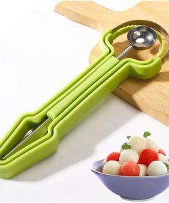 Three-In-One Fruit Baller, Melon Scooper, Fruit Meat Extractor, Carving Knife, Fruit Tool