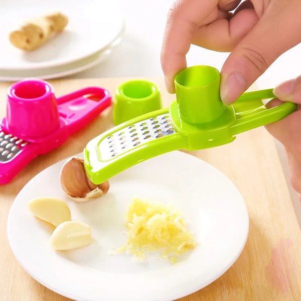 2 Pcs Manual Garlic & Ginger Crusher Press – Easy-Grip Grater & Grinder Kitchen Tool for Quick Cooking (2 Pcs)