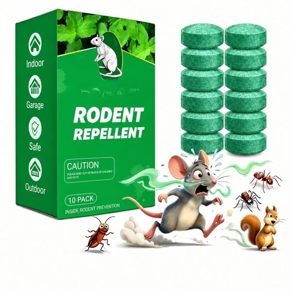 10 Pcs Natural Peppermint Oil Rodent Repellent Balls – Plant-Based Mouse & Rat Deterrent, Long-Lasting Scent for Indoor & Outdoor Use (10 Pcs)