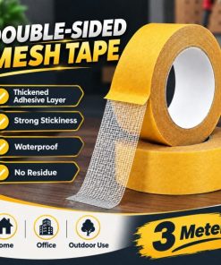 3 Meter Heavy Duty Double-Sided Mesh Tape – Strong Adhesive Fiberglass Grid Mounting Tape, Waterproof & Residue-Free for Carpet, Wall, Glass, Wood, Tile, Plastic & DIY Use