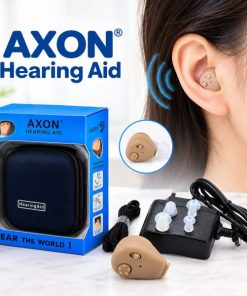 AXON K-88 Rechargeable Mini Hearing Aid – In-Ear Invisible Sound Amplifier with Adjustable Volume & Tone Control for Elderly and Adults
