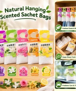 5 Pcs Natural Hanging Scented Sachet Bags – Long-Lasting Aromatherapy Fragrance & Deodorizer with Natural Air Freshening for Wardrobes, Closets, Drawers, Shoe Cabinets & Home (5 Pcs)