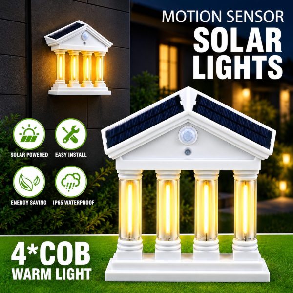 House-Shaped Solar LED Wall Light with Motion Sensor – Automatic Dusk Lighting & IP65 Waterproof Outdoor Lamp for Garden, Patio, Yard & Entrance
