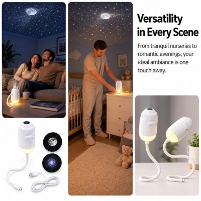 Versatile Moonlight Star Projector Collage