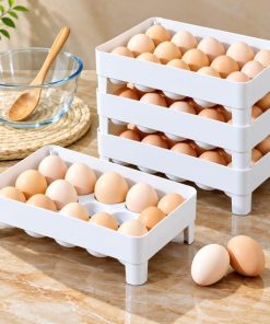 1 pcs 15-Egg Refrigerator Storage Box – Fresh-Keeping Egg Tray & Kitchen Egg Holder